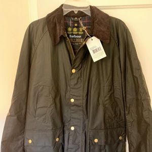 Barbour Ashby Waxed Cotton Jacket, Large, Olive